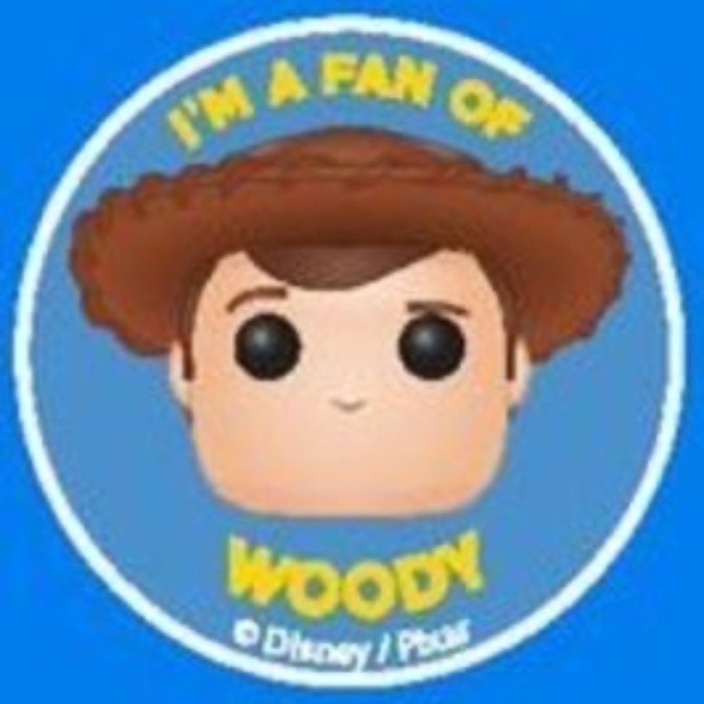 Funko Pop Toy Story Disney Woody Fan Button Pin Sd